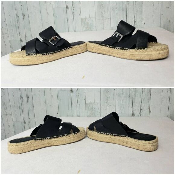 Marc Fisher Venita Leather Twine Platform Espadrille Slide Sandals Sz. 11 - Picture 4 of 12